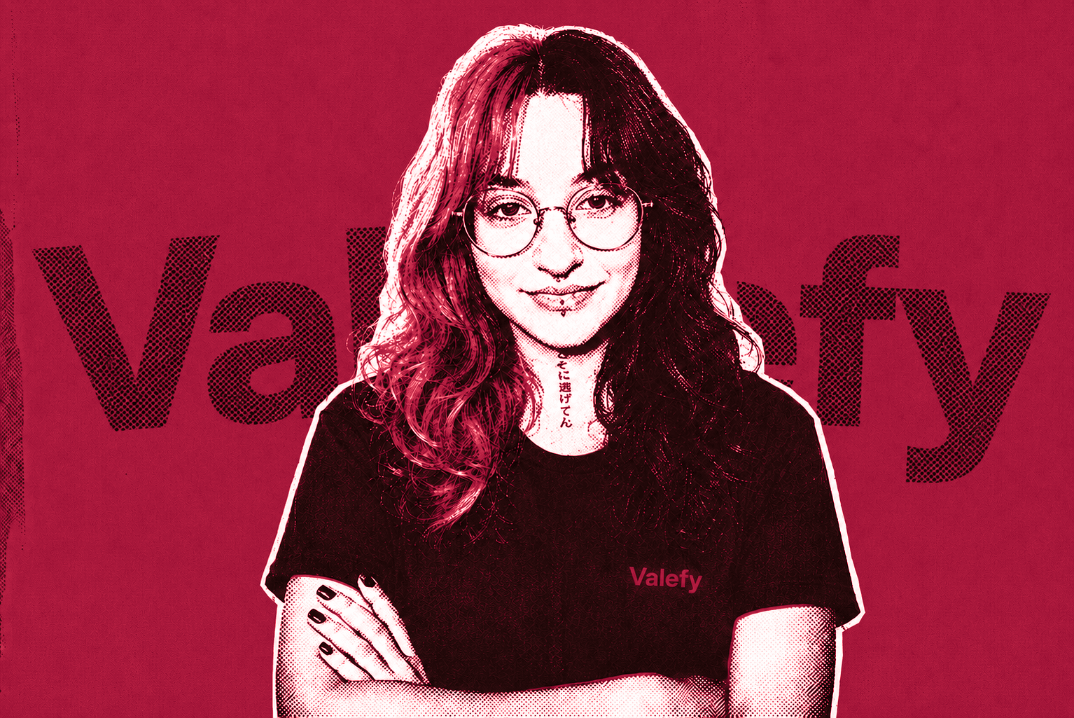 Atendente vestindo camiseta Valefy